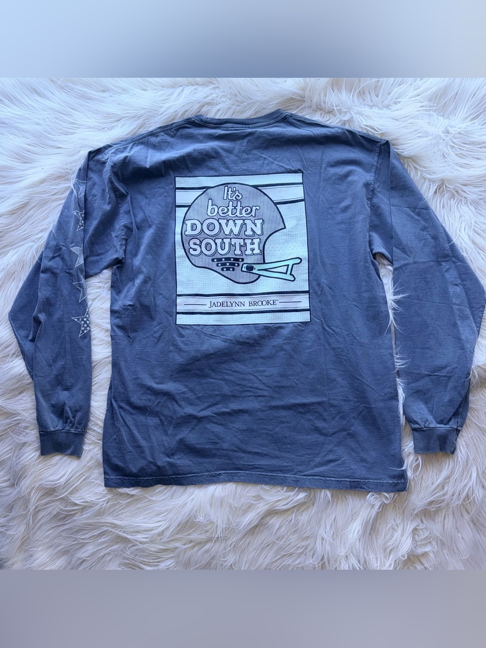 Jadelynn Brooke Women’s XL It’s Better Down South Blue Long Sleeve Shirt